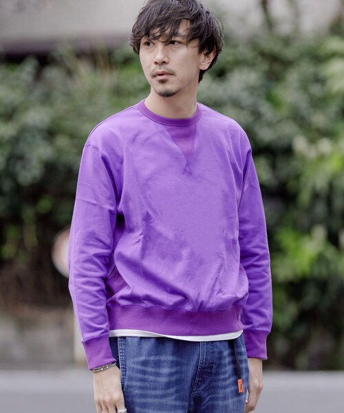 URBAN RESEARCH ROSSO（アーバンリサーチロッソ）の「ヘビー天竺リラックスカラープルオーバー∴（スウェット・メンズ・LEMON/BEIGE/LAVENDER/MINT・S/M/L/XL）」の3枚目の写真
