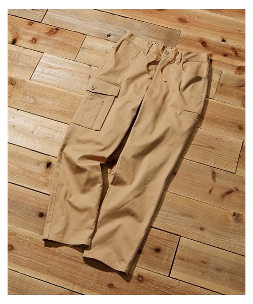 nissen（ニッセン）の「【快適設計】ストレッチイージーアンクルカーゴパンツ(風が通るベンチレーション切替付）（パンツ・メンズ・ベージュ/カーキ/ネイビー・M/L/LL/3L/4L/5L/6L/8L/10L）」の3枚目の写真