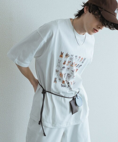 SENSE OF PLACE by URBAN RESEARCH(センスオブプレイスバイアーバンリサーチ)の「『別注』Ben Lenovitz×SENSE OF PLACE SHORT-SLEEVE T-SHIRTS(Tシャツ/カットソー・メンズ・WHITE/BLACK/BLK×WHT/GRAY・M/L)」の9枚目の写真