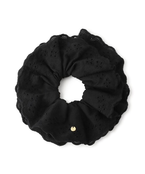 VIS（ビス）の「コットンレースシュシュ（シュシュ・レディース・ブラック/オフホワイト・F）」の4枚目の写真