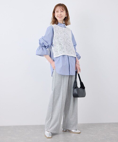 ROPE' PICNIC（ロペピクニック）の「サイドリボンレースベスト（ベスト・レディース・ブラック/ホワイト/キナリ・F）」の9枚目の写真