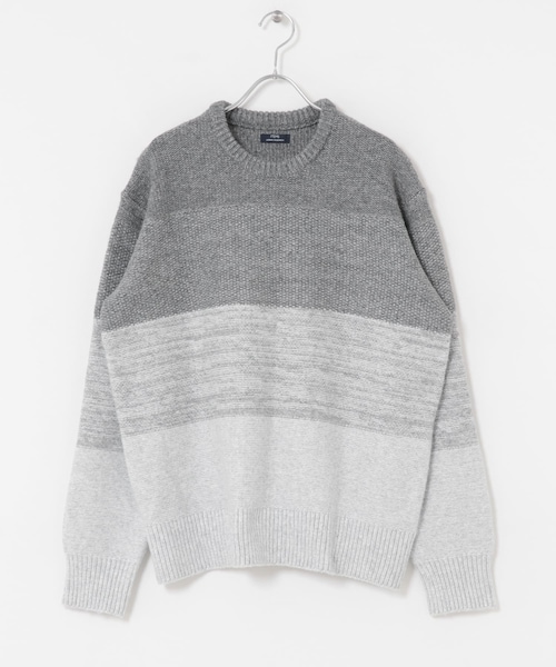 ITEMS URBANRESEARCH（アイテムズ アーバンリサーチ）の「リサイクルヤーン グラデーションニット（ニット/セーター・メンズ・BEG/GRY/BLK・M/L）」の15枚目の写真