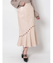 RESEXXY | トリミングフェイクレザーマーメイドスカート(スカート)