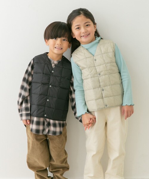 URBAN RESEARCH DOORS(アーバンリサーチドアーズ)の「TAION V-NECK BUTTON DOWN VEST(KIDS)(ダウンジャケット/コート・キッズ・ICEGRAY/BLACK/BEIGE・110/120/130/140)」の14枚目の写真