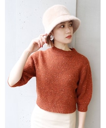 MURUA | メランジハーフスリーブニット(ニット/セーター)
