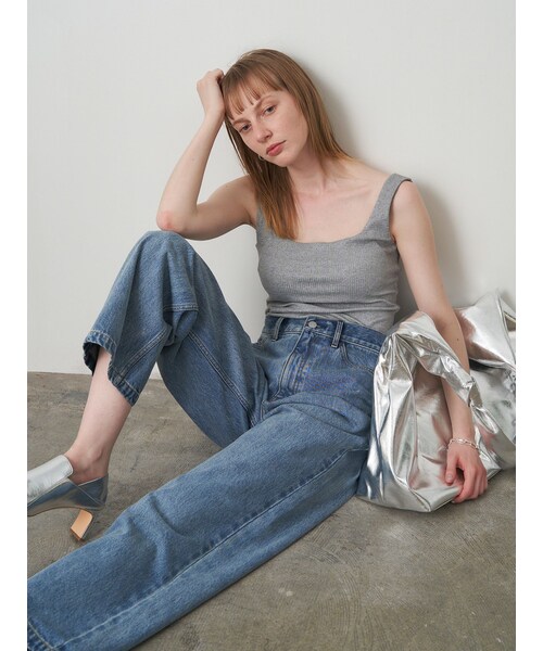 ELENDEEK（エレンディーク）の「WIDE ROUGH DENIM PT（デニムパンツ・レディース・ブラック/ブルー・01/02/03）」の11枚目の写真
