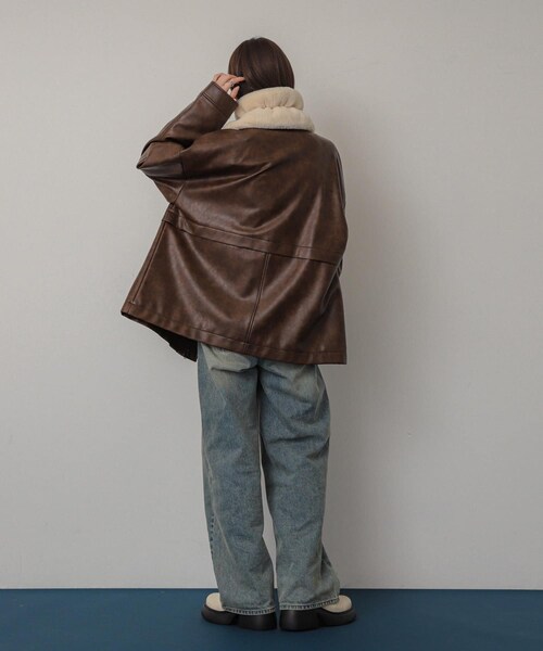 SENSE OF PLACE by URBAN RESEARCH(センスオブプレイスバイアーバンリサーチ)の「ウェーブティペット(マフラー・レディース・IVORY/CHARCOAL/BROWN・one)」の9枚目の写真