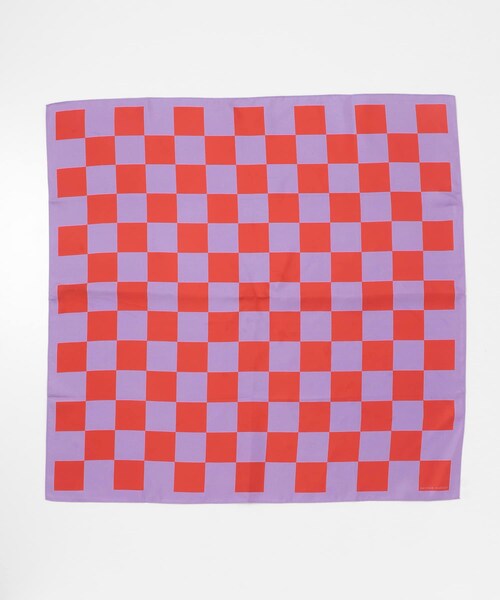 URBAN RESEARCH（アーバンリサーチ）の「MANNER MARKET　The kelly silk scarf（バンダナ/スカーフ・レディース・Lavender O/Blue W/Brown B・-）」の3枚目の写真