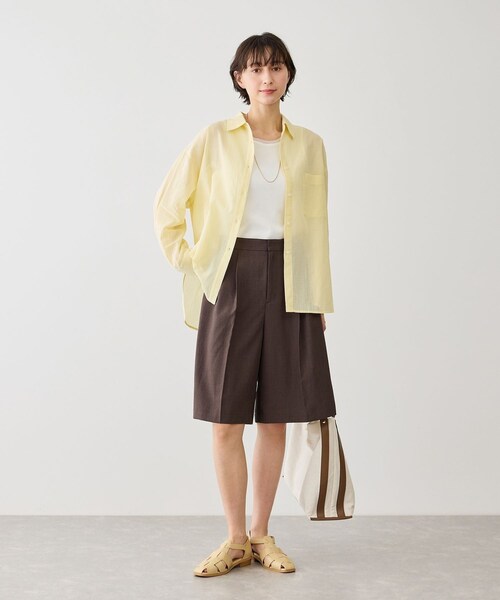 ROPE' PICNIC（ロペピクニック）の「シアードッキングリブタンクトップ（タンクトップ・レディース・ブラック/ホワイト/ブラウン・F）」の10枚目の写真