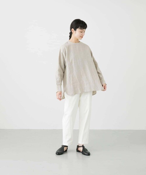 かぐれ（カグレ）の「コットンストレッチイージーパンツ（その他パンツ・レディース・BEIGE/OFF/BLACK/GRAY・FREE）」の10枚目の写真