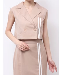 EATME | ラインショートベスト（セットアップ可能）(ベスト)