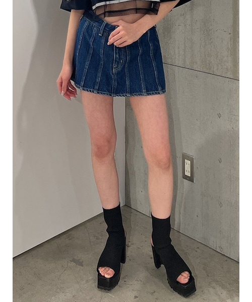 J／W JQ DENIM ショートスカート SLY | J／W JQ DENIM ショートスカート (スカート ) |SHEL'TTER