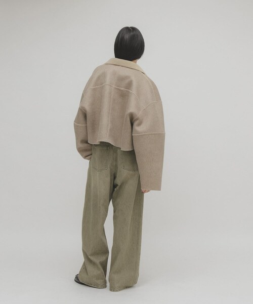 KBF（ケイビーエフ）の「リバーシブルボアジャケット（テーラードジャケット・レディース・BEIGE/BLACK・One）」の22枚目の写真
