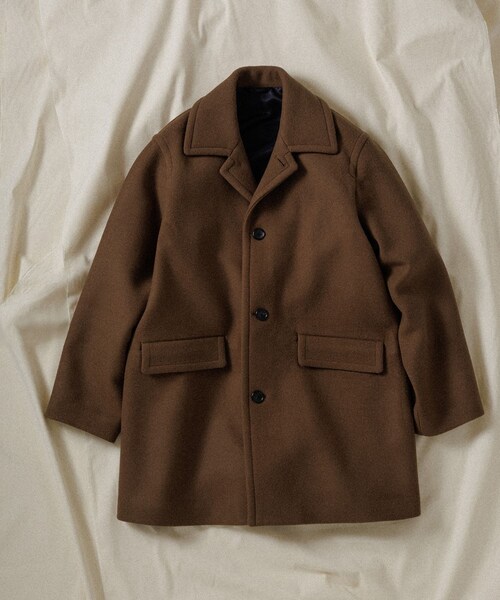 ADAM ET ROPE'（アダムエロペ）の「【WILD LIFE TAILOR】MELTON SHORT COAT（その他アウター・メンズ・ブラウン/ネイビー・L/M）」の2枚目の写真