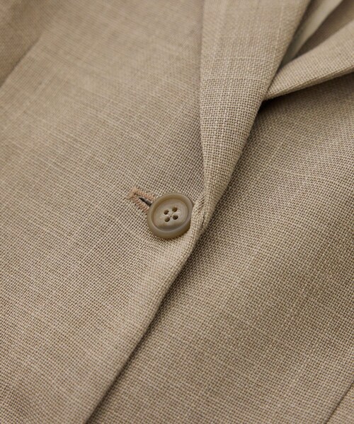 ROPE'（ロペ）の「リネンライク ベルテッドジャケット/セットアップ対応（テーラードジャケット・レディース・ブラック/ベージュ・36/38）」の21枚目の写真