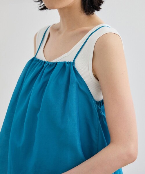 ROPE'(ロペ)の「コットンシルクワンピース/洗える(ワンピース・レディース・ブラック/ターコイズ・F)」の16枚目の写真
