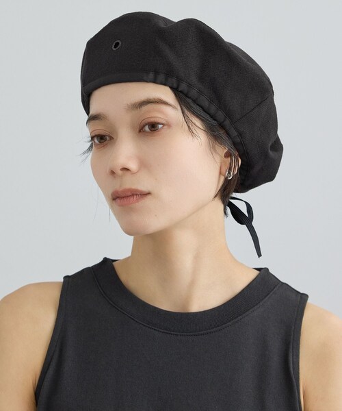 ADAM ET ROPE'（アダムエロペ）の「【ONIT（オニット）】HOPSACK BERET（ハンチング/ベレー帽・レディース・ブラック・F）」の3枚目の写真