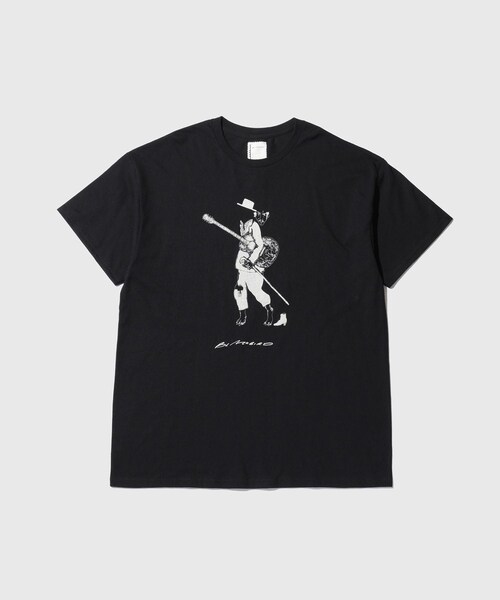 ADAM ET ROPE'(アダムエロペ)の「【BLACKBIRD/ブラックバード】short sleeve cut sewn 03(Tシャツ/カットソー・メンズ・ブラック/ホワイト・1/2)」の4枚目の写真