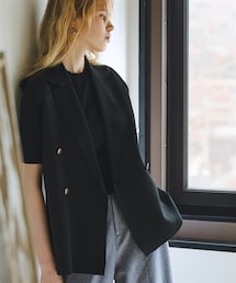 nissen | スポンジヤーン テーラードニット(ハンガー干し・毛玉になりにくい)<大きいサイズ有>(ニット/セーター)