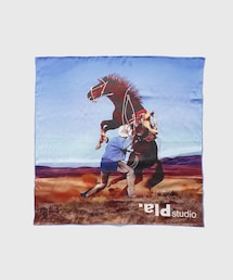 【PLATEAU STUDIO/プラトー スタジオ】Silk scarf-horse