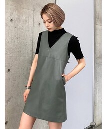 EMODA | ヴィーガンレザーボックスワンピース(ワンピース)