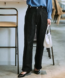 nissen | ウエスト裏ゴムボックスストレッチストレートデニムパンツ＜大きいサイズ有＞(パンツ)