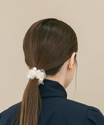 URBAN RESEARCH ROSSO | kaene　チュールフリルパールシュシュ(ヘアゴム)