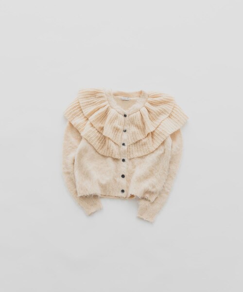 LAATO（ラート）の「frill frill knit cardigan（ニット/セーター・レディース・ラテ/シャドウ/モス/ハニー・FREE/Free）」の5枚目の写真