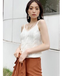 GYDA | ケーブルブリーチニットキャミ(キャミソール)