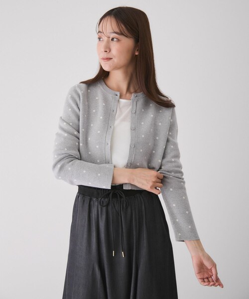 Jayro(ジャイロ)の「ドット柄カーディガン(カーディガン/ボレロ・レディース・ブラック系/グレー/ホワイト系・M)」の15枚目の写真