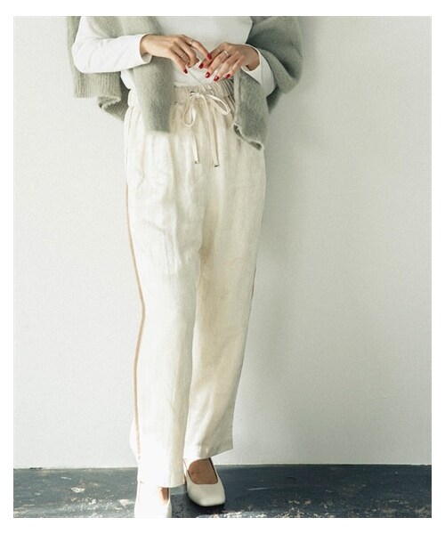 nissen（ニッセン）の「【sail】ジャガードパンツ　小さいサイズ（パンツ・レディース・ネイビー/アイボリー・PSS/PS）」の2枚目の写真