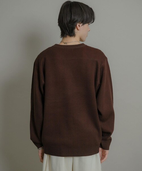 SENSE OF PLACE by URBAN RESEARCH（センスオブプレイスバイアーバンリサーチ）の「ロゴグラフィッククルーネックニット（ニット/セーター・メンズ・BLACK/BROWN/GREIGE・M/L）」の12枚目の写真
