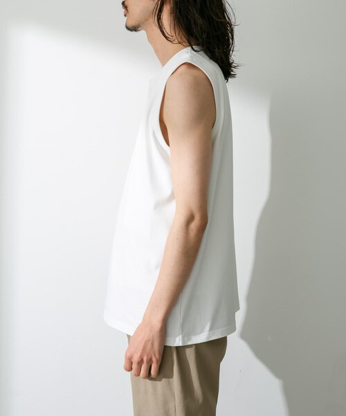 URBAN RESEARCH Sonny Label（アーバンリサーチサニーレーベル）の「コンパクトスムースベーシックタンクトップ（タンクトップ・メンズ・ホワイト/ブラック/グレー・M/L）」の6枚目の写真