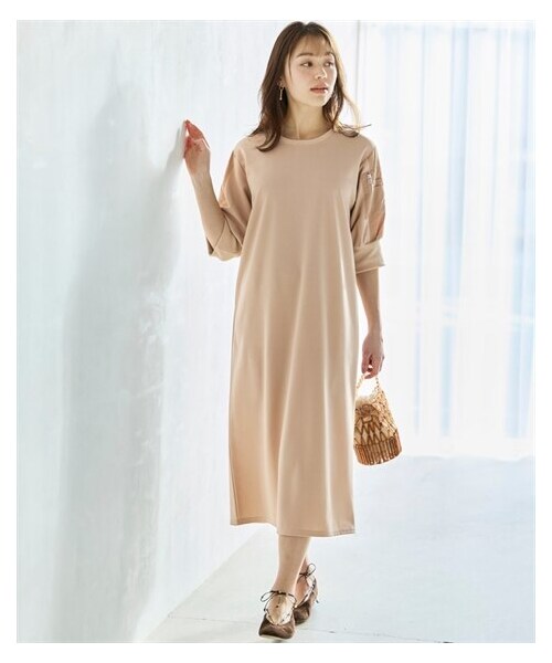 nissen（ニッセン）の「＜大きいサイズ＞ゆるシルエットジップデザインワンピース（ワンピース・レディース・ベージュ/黒・L~LL/3L~4L/5L~6L/8L/10L）」の11枚目の写真