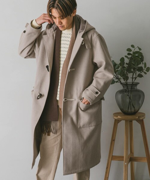 URBAN RESEARCH DOORS（アーバンリサーチドアーズ）の「JAPAN FABRIC ダッフルコート（ダッフルコート・メンズ・GREEN/D.NAVY/GREIGE・M/L）」の5枚目の写真