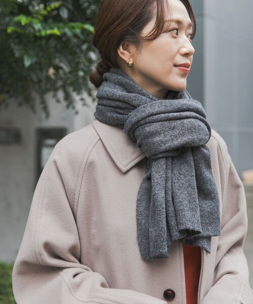 URBAN RESEARCH DOORS（アーバンリサーチドアーズ）の「メランジニットストール（ストール/ショール・レディース・L.GRAY/BROWN/CHARCOAL・one）」の12枚目の写真