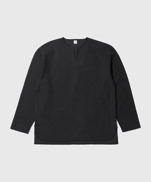 ADAM ET ROPE'(アダムエロペ)の「【blurhmsROOTSTOCK】Rough&Smooth Thermal Over NeckL/S(Tシャツ/カットソー・メンズ・ブラック/チャコール/ホワイト・2/3)」の7枚目の写真
