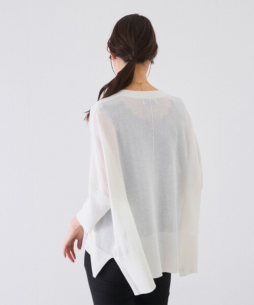 Jayro(ジャイロ)の「UVサラサラボックスシルエット前後差カーディガン(カーディガン/ボレロ・レディース・ブラック/ブラック系/ホワイト/ベージュ/ブルー/ピンク/キャメル/オレンジ・F)」の10枚目の写真