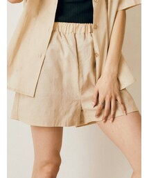 EVRIS | リネンブレンドハーフパンツ【セットアップ着用可能】(その他パンツ)