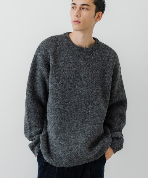 URBAN RESEARCH（アーバンリサーチ）の「W face Knit Pullover（ニット/セーター・メンズ・BLUE/CHARCOAL/BROWN/BLACK・M/L）」の13枚目の写真
