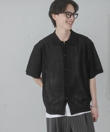 SENSE OF PLACE by URBAN RESEARCH | 『一部WEB限定カラー』『イージーケア』リネンブレンドシアーニットシャツ(ニット/セーター)