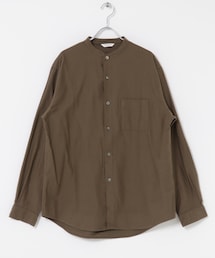 URBAN RESEARCH DOORS | ピーチ起毛 バンドカラー ロングスリーブシャツ(シャツ/ブラウス)