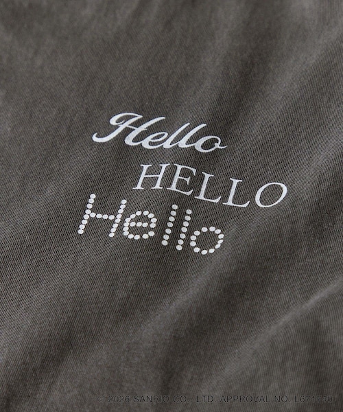 VIS(ビス)の「【HELLO KITTY×VIS】日焼けデザイン ハローキティビッグTシャツ(Tシャツ/カットソー・レディース・チャコール/ホワイト系・F)」の17枚目の写真