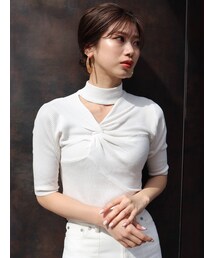 MURUA | フロントツイストハーフニット(ニット/セーター)