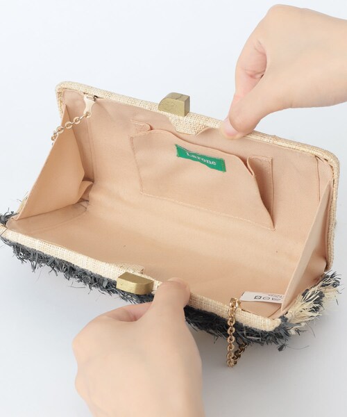 KBF（ケイビーエフ）の「LARONE　クラッチBAG∴（クラッチバッグ・レディース・BLACK/WHITE・one）」の8枚目の写真