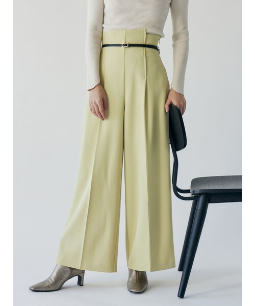 LAGUNAMOON（ラグナムーン）の「バイカラーベルトパンツ（その他パンツ・レディース・ライトグリーン/アイボリー/チャコールグレー/ライム・S/M）」の21枚目の写真
