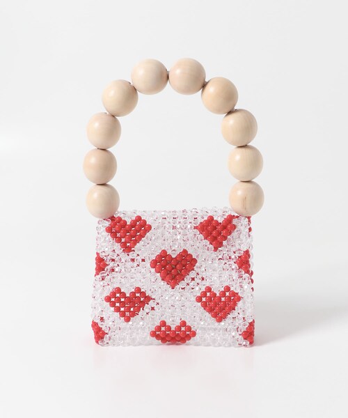 URBAN RESEARCH DOORS(アーバンリサーチドアーズ)の「TOOS wood ball handbag(ハンドバッグ・レディース・heart red・one)」の3枚目の写真