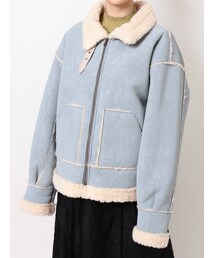 merry jenny | フェイクカラームートンジャケット(その他アウター)