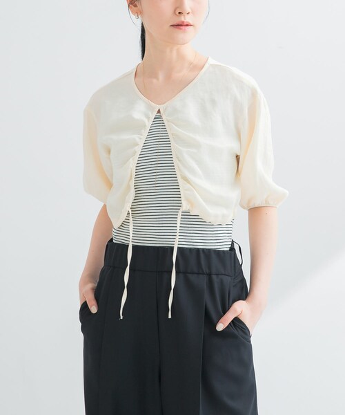 URBAN RESEARCH（アーバンリサーチ）の「『別注』Miller×URBAN RESEARCH　Prib Cami tank（キャミソール・レディース・IVORY/NVY BORDER/CHARCOAL・FREE）」の18枚目の写真