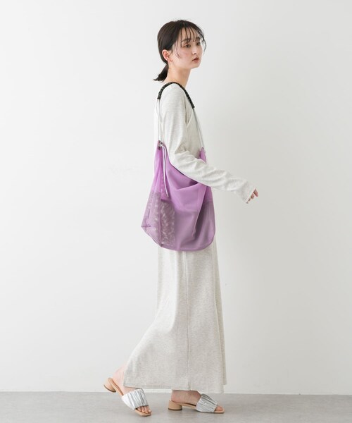 SENSE OF PLACE by URBAN RESEARCH(センスオブプレイスバイアーバンリサーチ)の「パラコードハンドルメッシュバッグ(ショルダーバッグ・レディース・L.PINK/BLACK・one)」の20枚目の写真